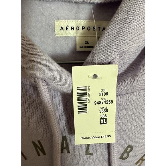 NWT Aeropostale Size XL Hoodie Sweatsuit Set Joggers Lilac Purple - Picture 4 of 7